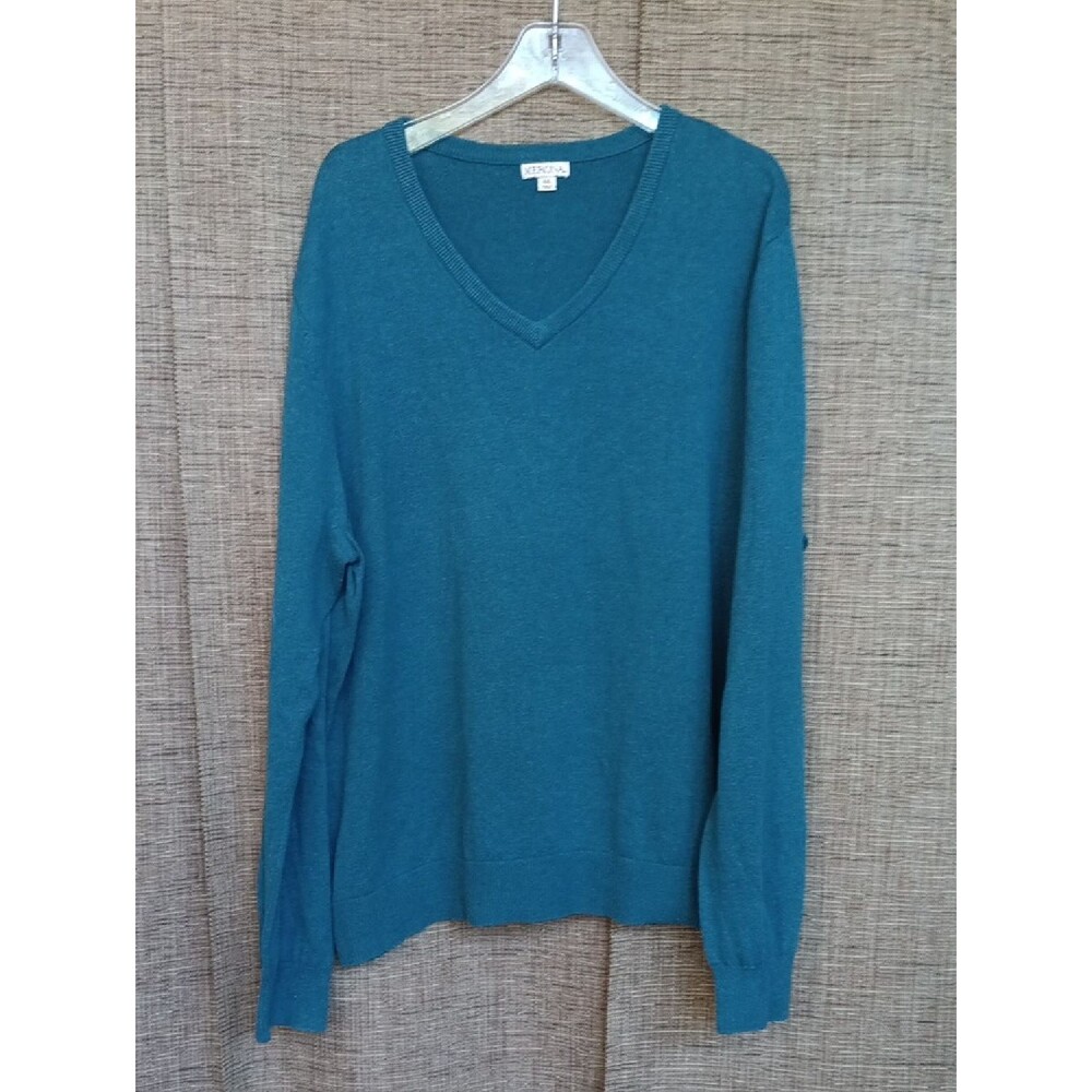 Merona V-neck Cotton Wool Teal Sweater